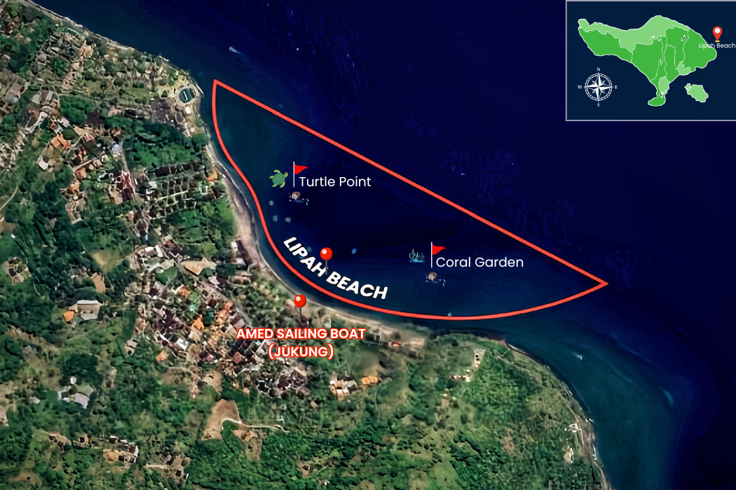 Spot Turtle Point and Coral Garden in Lipah Beach
